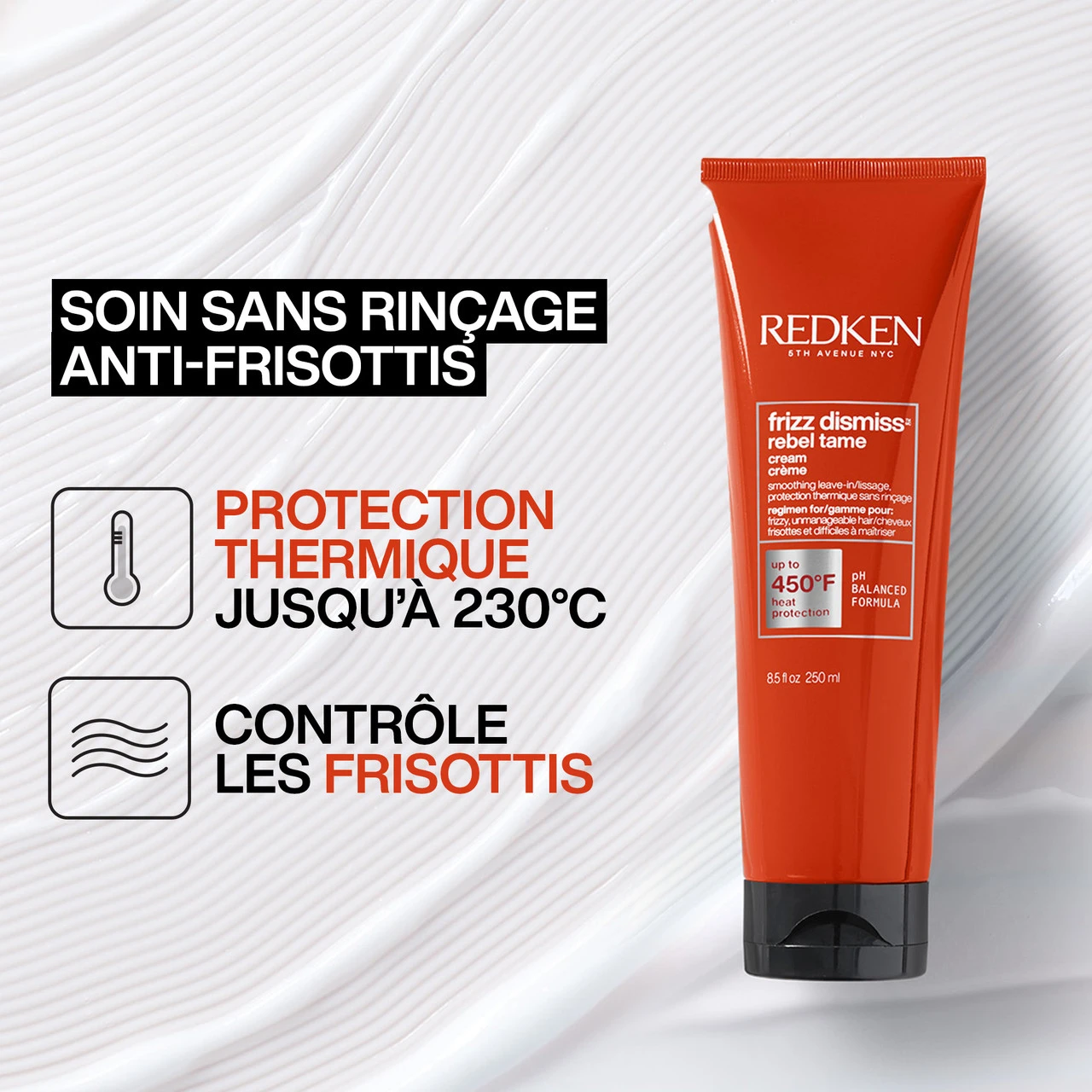 Soin Sans Rinçage Frizz Dismiss Redken 250ml 2 Soin Sans Rinçage Frizz Dismiss Redken 250ml – Image 2