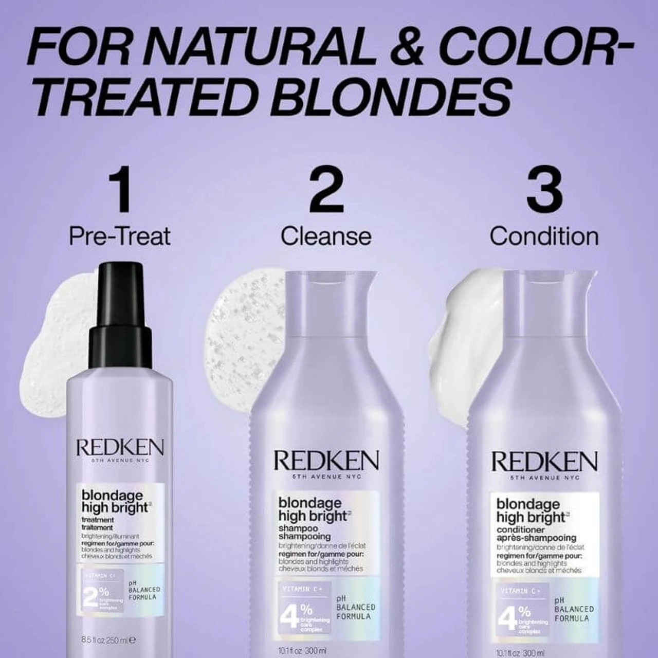 Conditionner Blondage High Bright Redken 1000ml 4 Conditionner Blondage High Bright Redken 1000ml – Image 4